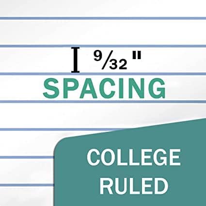 Rosmonde Loose Leaf Paper, 450 Sheets, 3 Pack, College Ruled Paper, 8" x 10.5", Bulk Office Filler Paper, 3 Hole Punched, 150 Sheets/Pack, 56 gsm Paper, College Ruled Notebook Paper for Binder, White | Bulk Office Filler Paper, 8" x 10.5", 3 Hole Punched,