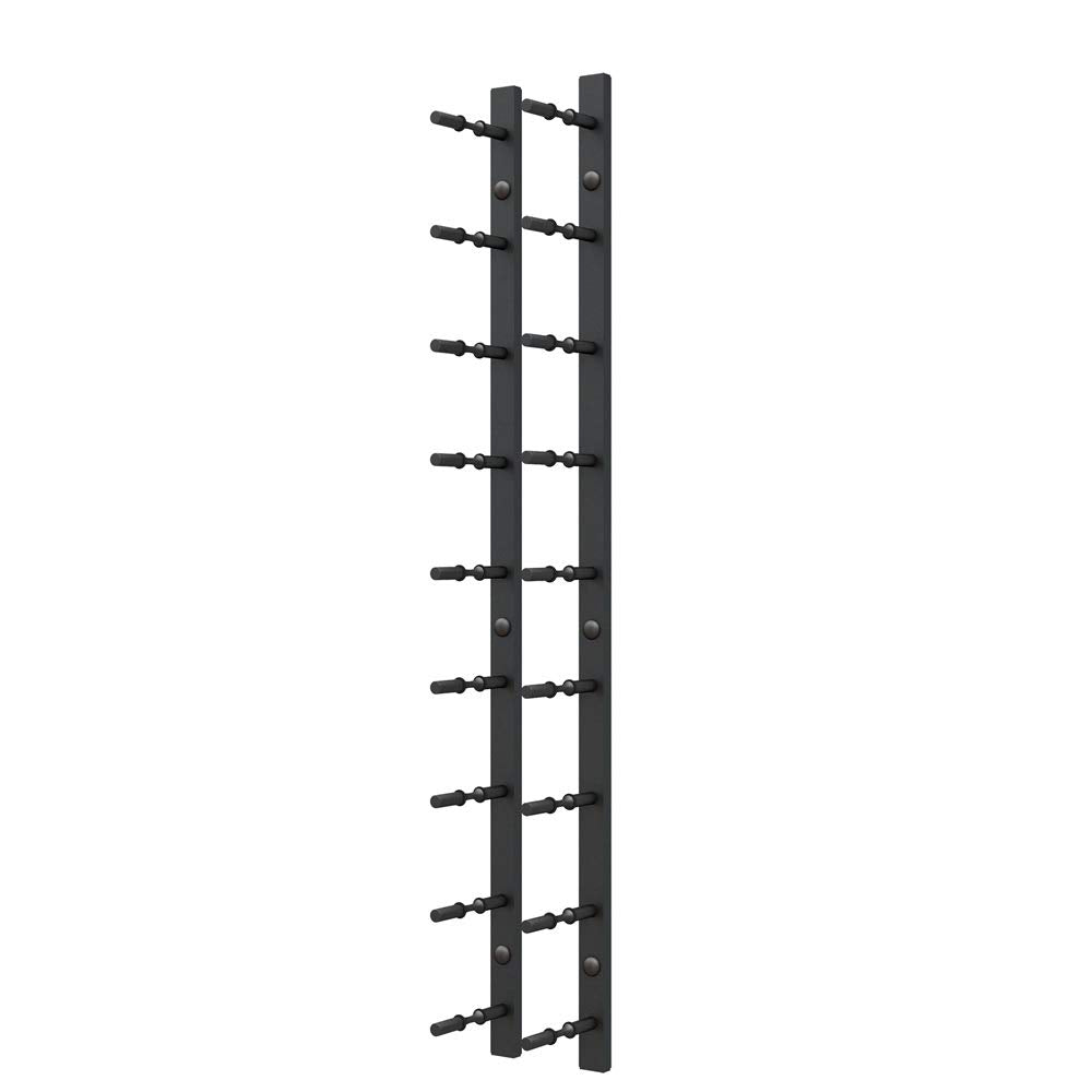 Ultra Wine Racks Wall Mounted Label-Out Wine Racks (4 Foot 2 Deep, Matte Black, 24 Wine Bottles) - Modern Metal Wine Storage, Modular Design for Home Bar, Kitchen, Dining Rooms, & Wine Cellars