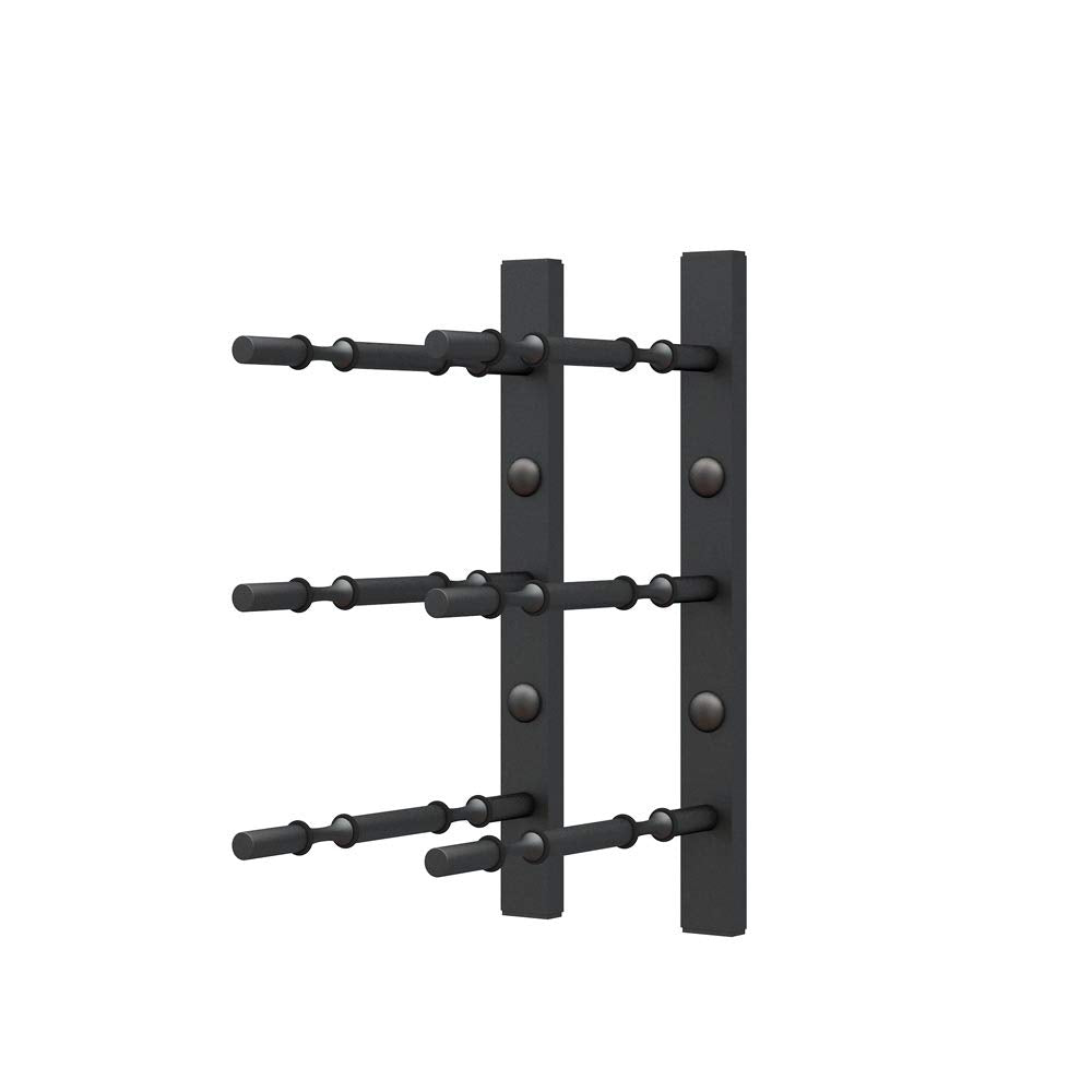 Ultra Wine Racks Wall Mounted Label-Out Wine Racks (4 Foot 2 Deep, Matte Black, 24 Wine Bottles) - Modern Metal Wine Storage, Modular Design for Home Bar, Kitchen, Dining Rooms, & Wine Cellars