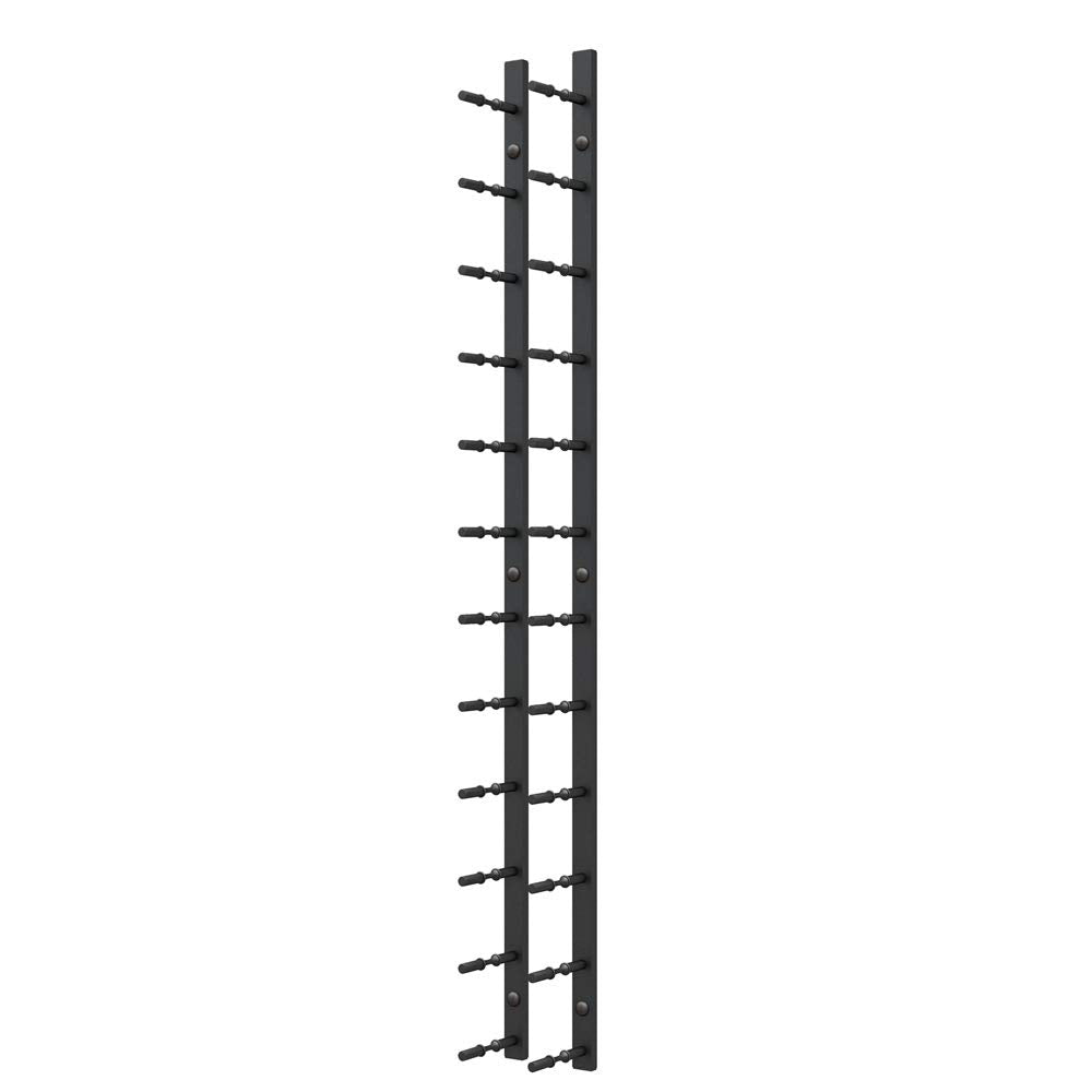 Ultra Wine Racks Wall Mounted Label-Out Wine Racks (4 Foot 2 Deep, Matte Black, 24 Wine Bottles) - Modern Metal Wine Storage, Modular Design for Home Bar, Kitchen, Dining Rooms, & Wine Cellars