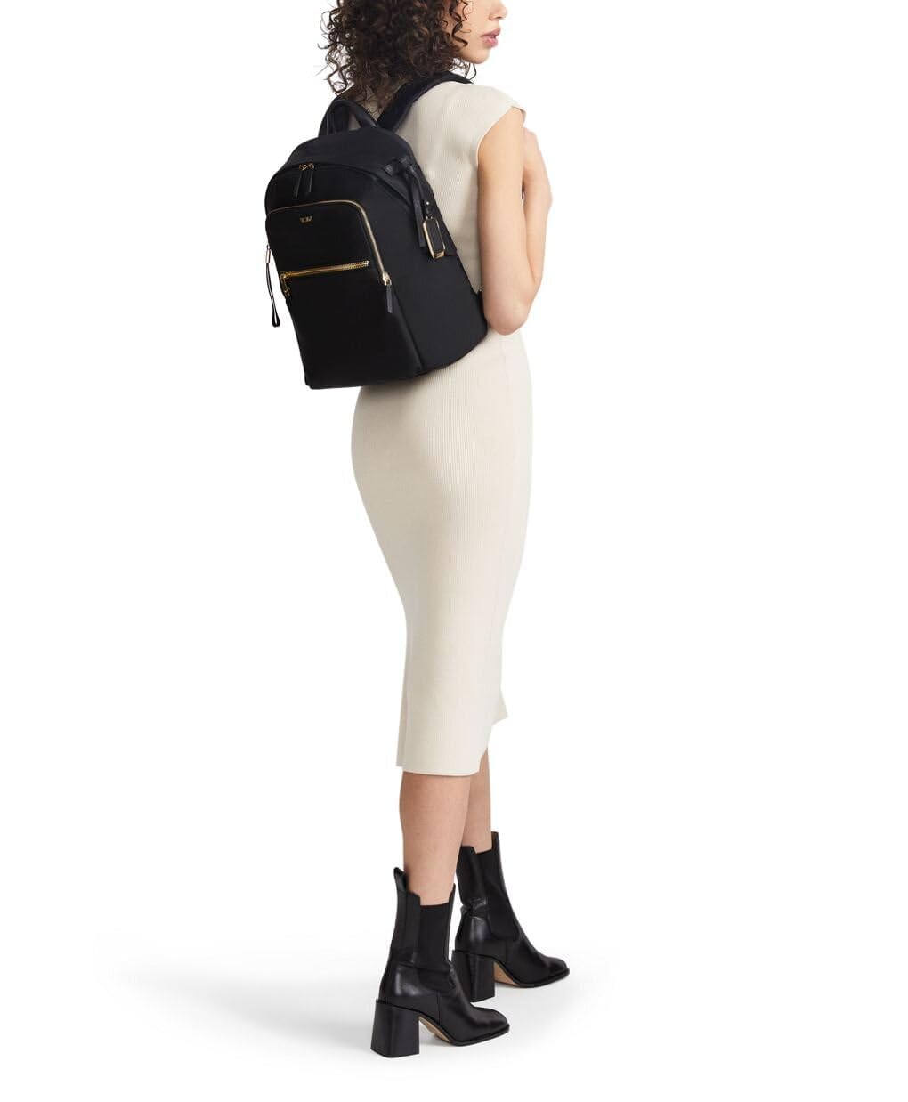 TUMI - Voyageur Halsey Backpack - Travel Backpack - For Business, Fashion, Commute - Holds Up to 14" Screens - Black & Gold