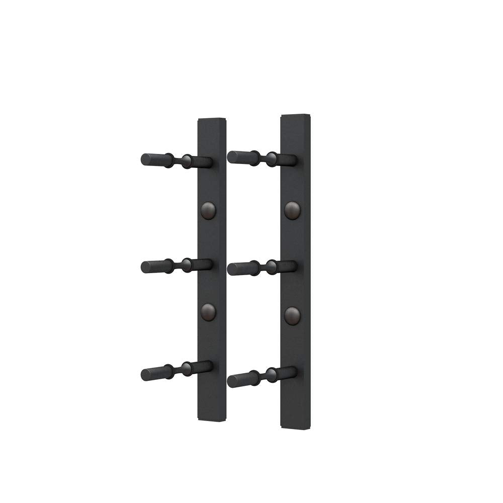 Ultra Wine Racks Wall Mounted Label-Out Wine Racks (4 Foot 2 Deep, Matte Black, 24 Wine Bottles) - Modern Metal Wine Storage, Modular Design for Home Bar, Kitchen, Dining Rooms, & Wine Cellars