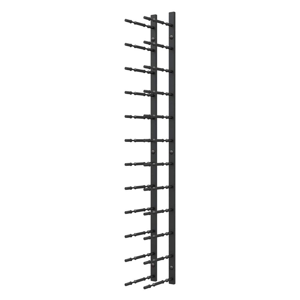 Ultra Wine Racks Wall Mounted Label-Out Wine Racks (4 Foot 2 Deep, Matte Black, 24 Wine Bottles) - Modern Metal Wine Storage, Modular Design for Home Bar, Kitchen, Dining Rooms, & Wine Cellars