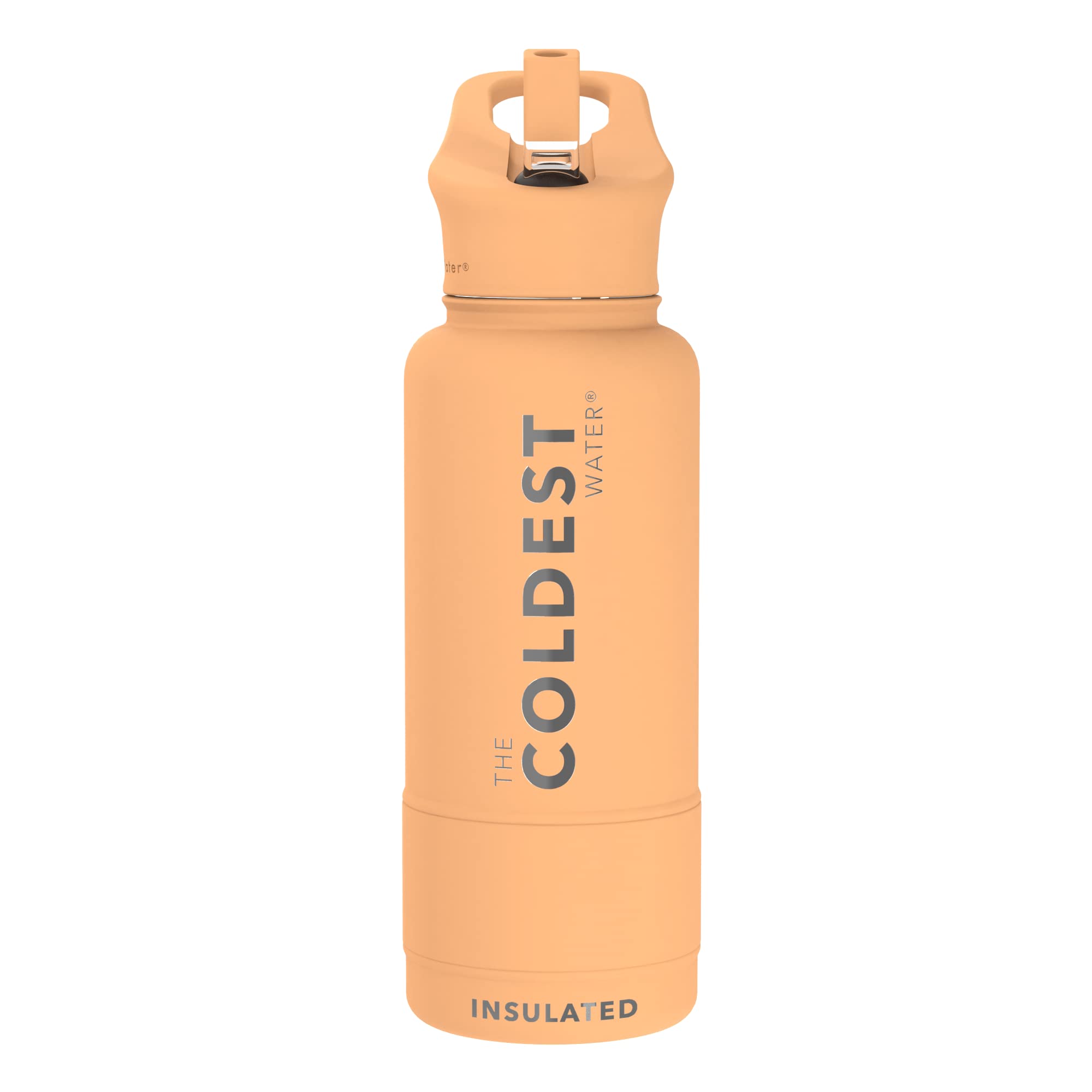 Coldest Insulated Water Bottle with Straw Lid - Stainless Steel Metal Insulated Bottle for Men & Women (Oceanic Green, 32 oz)
