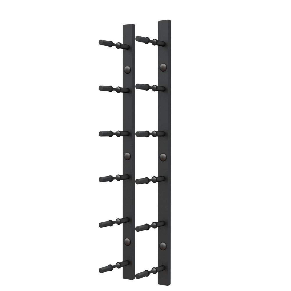 Ultra Wine Racks Wall Mounted Label-Out Wine Racks (4 Foot 2 Deep, Matte Black, 24 Wine Bottles) - Modern Metal Wine Storage, Modular Design for Home Bar, Kitchen, Dining Rooms, & Wine Cellars