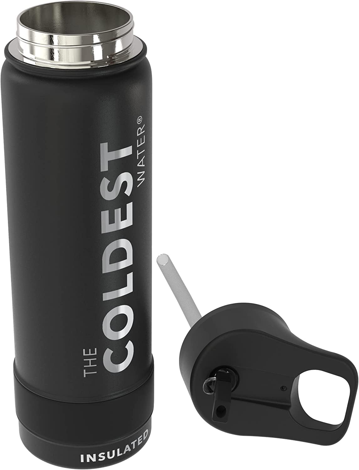 Coldest Insulated Water Bottle with Straw Lid - Stainless Steel Metal Insulated Bottle for Men & Women (Oceanic Green, 32 oz)