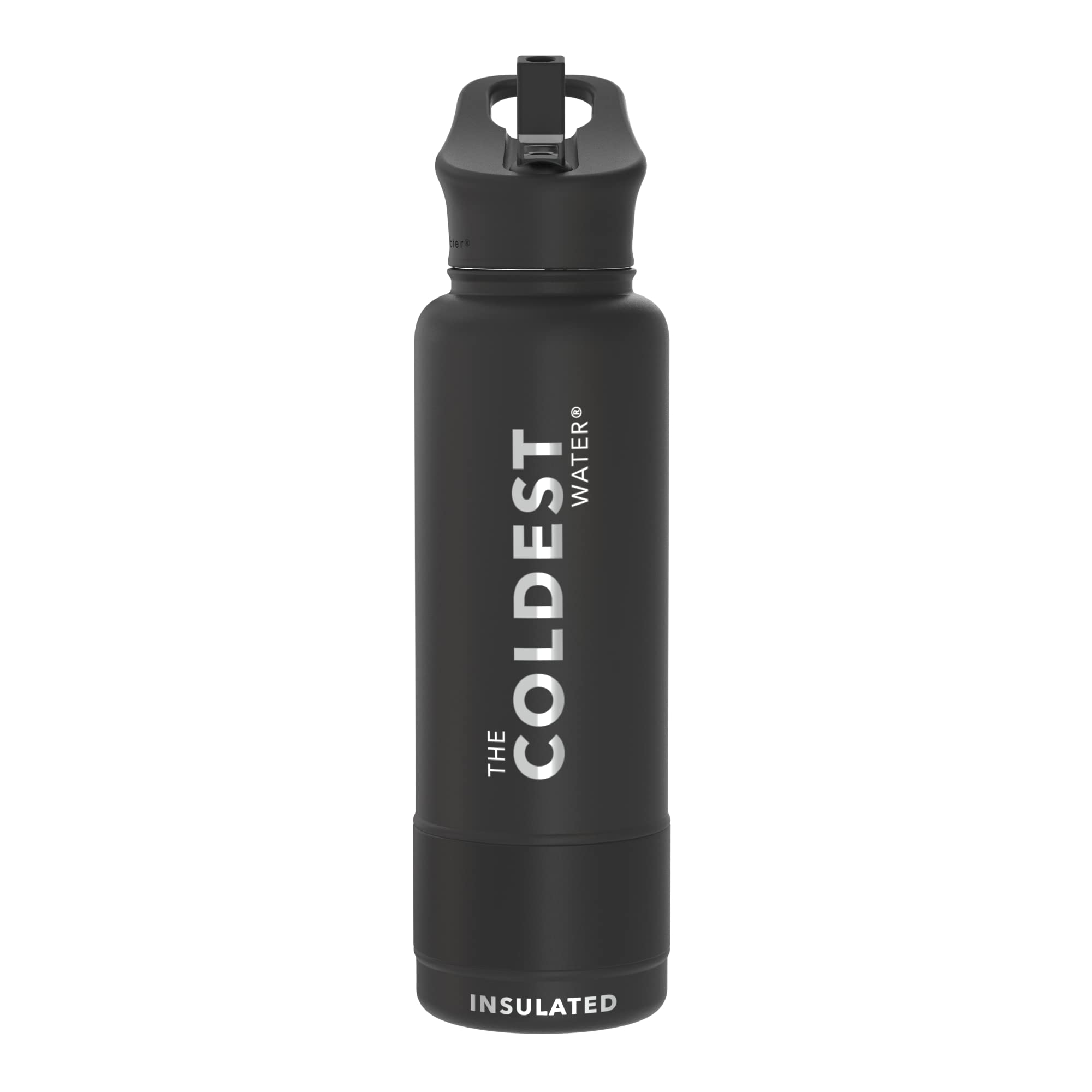 Coldest Insulated Water Bottle with Straw Lid - Stainless Steel Metal Insulated Bottle for Men & Women (Oceanic Green, 32 oz)
