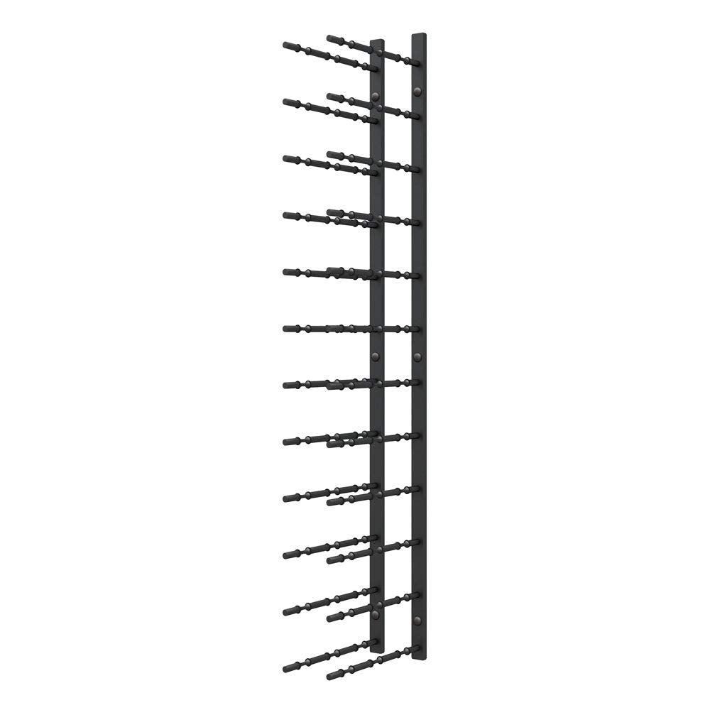 Ultra Wine Racks Wall Mounted Label-Out Wine Racks (4 Foot 2 Deep, Matte Black, 24 Wine Bottles) - Modern Metal Wine Storage, Modular Design for Home Bar, Kitchen, Dining Rooms, & Wine Cellars