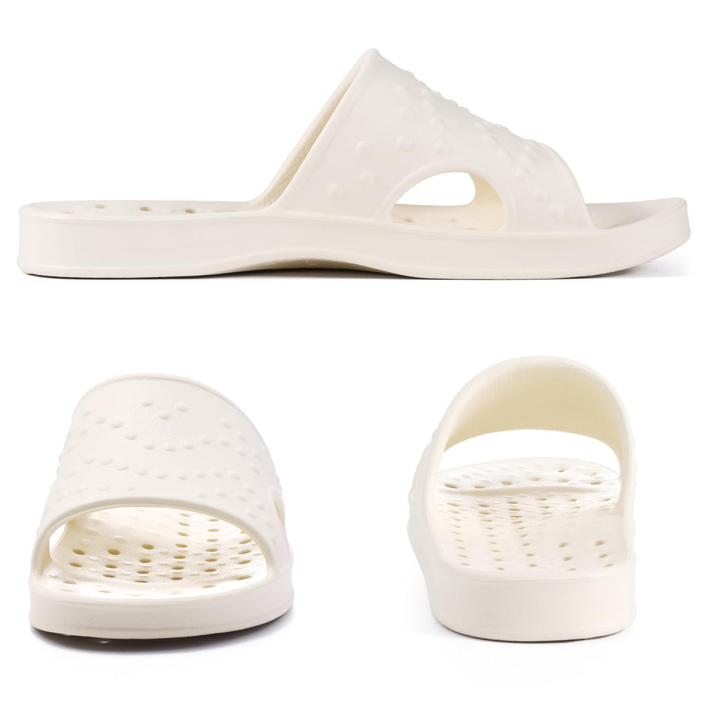 shevalues Shower Shoes for Women Men with Arch Support Quick Drying Pool Slides Lightweight Beach Sandals with Drain Holes