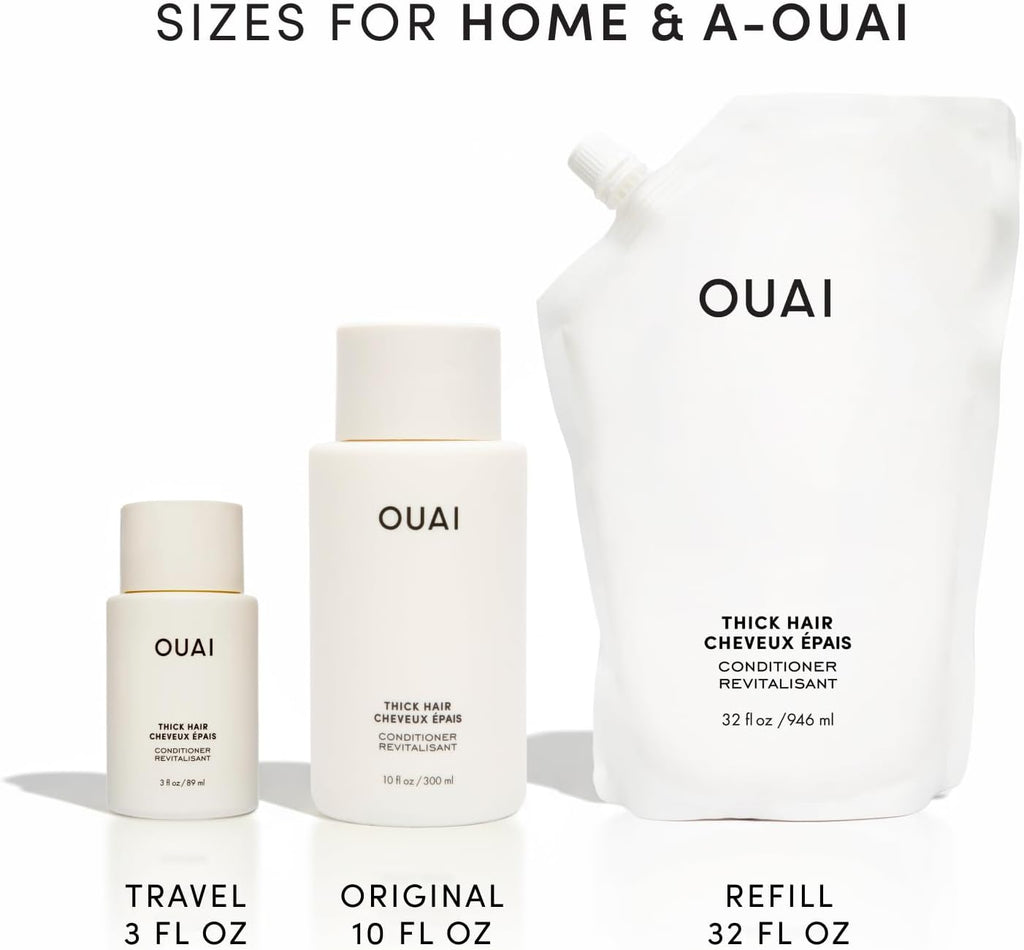 OUAI Fine Hair Conditioner - Volumizing Conditioner for Fine Hair Made with Keratin, Biotin and Chia Seed Oil - Adds Softness, Bounce and Volume - Free from Parabens, Sulfates, and Phthalates (10 Oz)