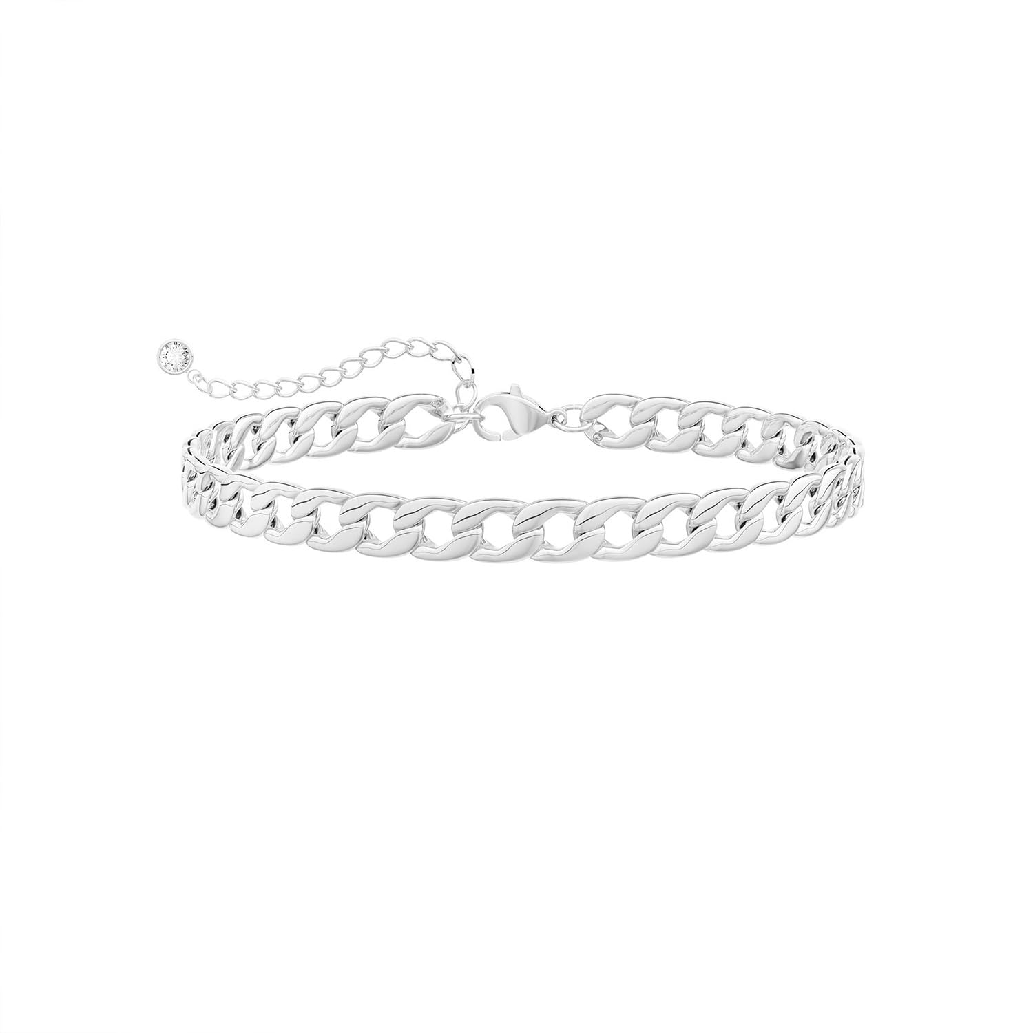Gold Ankle Bracelets for Women Waterproof - Dainty Gold Anklets Trendy Layered 14K Gold/Silver Plated Stackable Chunky Cuban Link Chian Anklet Bracelet Set for Women Non Tarnish Beach Jewelry Gift