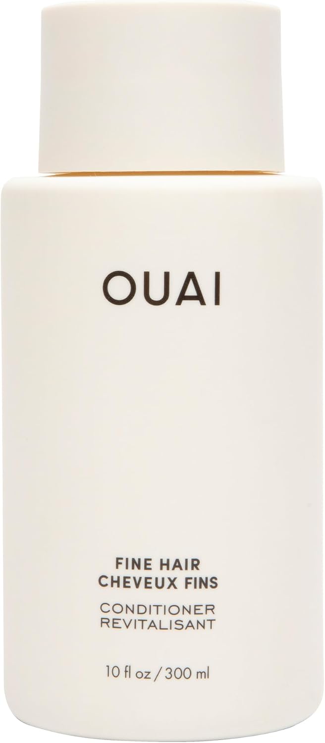 OUAI Fine Hair Conditioner - Volumizing Conditioner for Fine Hair Made with Keratin, Biotin and Chia Seed Oil - Adds Softness, Bounce and Volume - Free from Parabens, Sulfates, and Phthalates (10 Oz)
