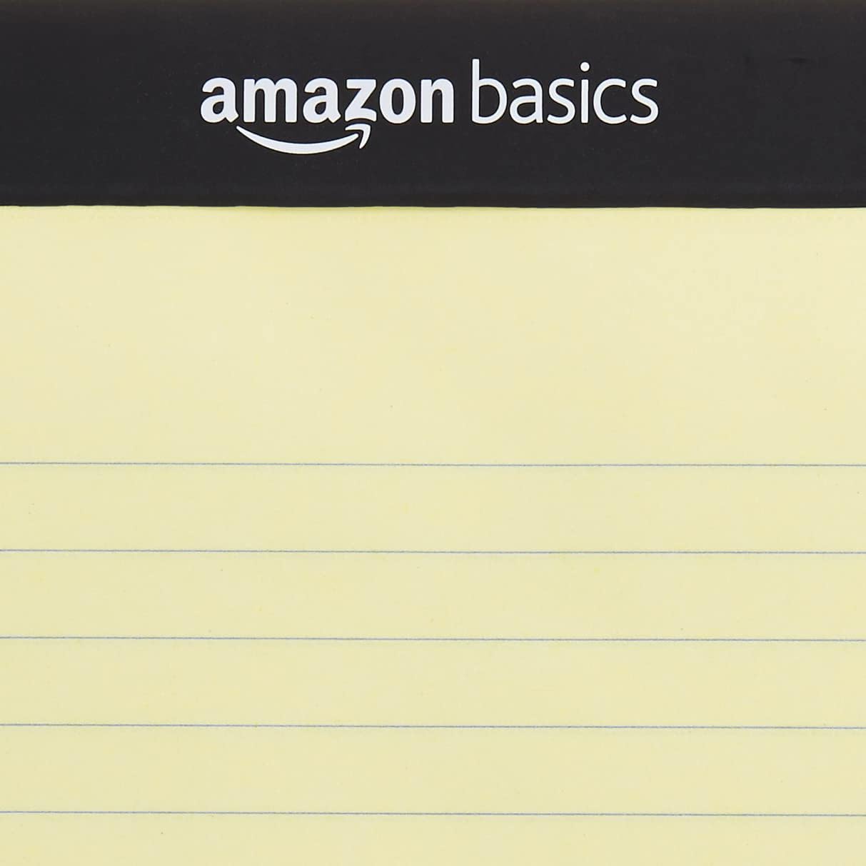 Amazon Basics Narrow Ruled Writing Pads, Perforated, 5" x 8", Multicolor, 6-Pack of 50 Sheets