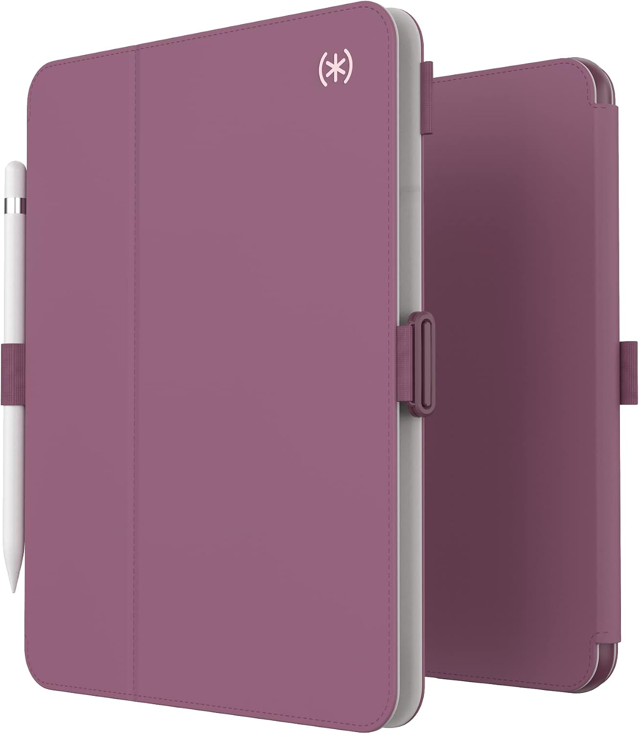 Speck iPad 10th Generation Case 2022 - Slim Multi Range Stand, Hard Back Case -Apple Pencil Holder & Drop Protection - 10.9 Inch iPad, Camera Shield - Plumberry, Crushed Apple, Crepe Pink BalanceFolio