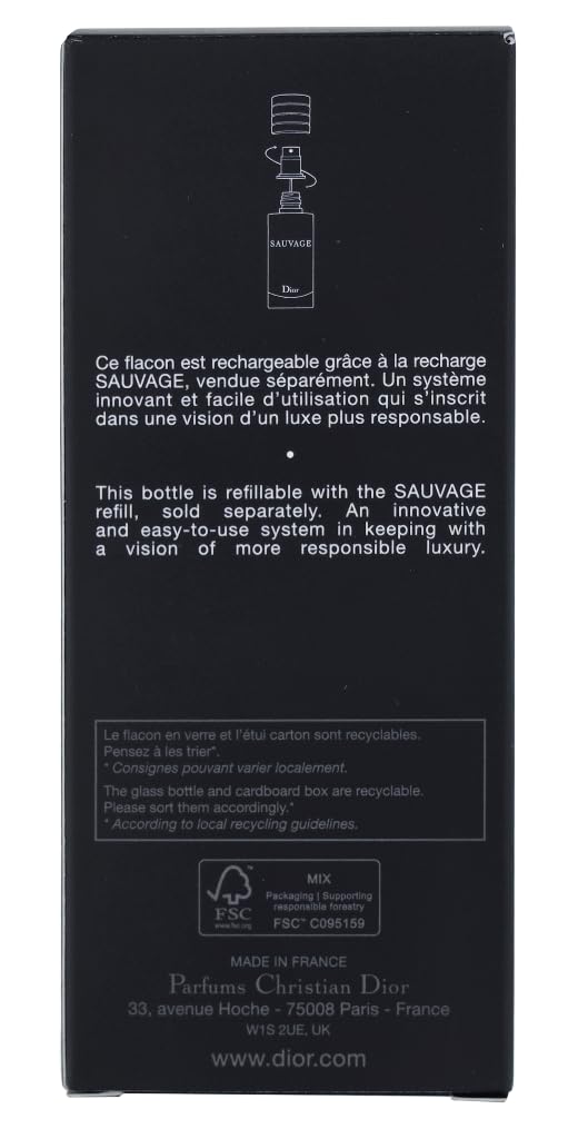 Christian Dior Sauvage Eau De Toilette Spray 2 Fl Oz/ 60 Ml for Men By Christian Dior
