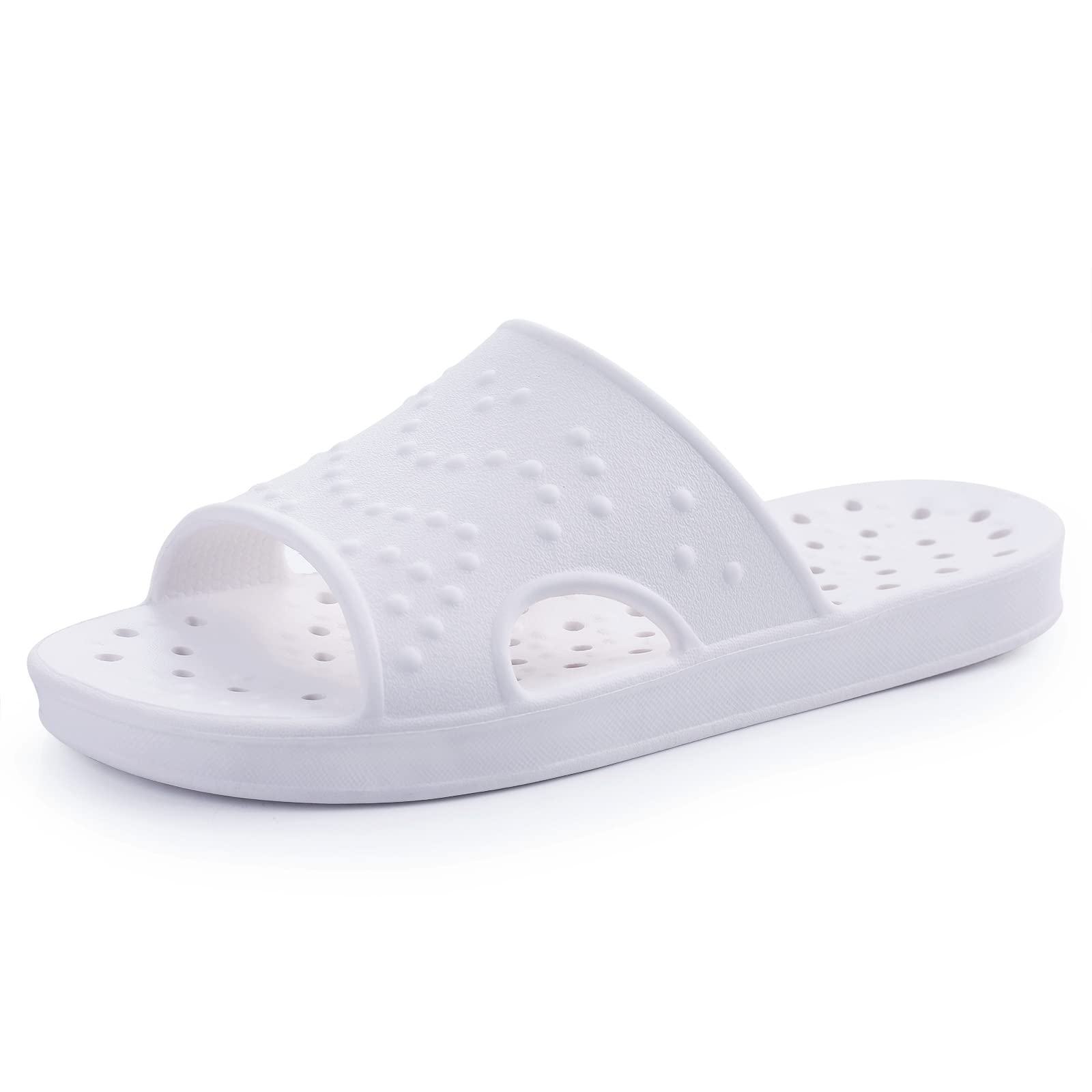 shevalues Shower Shoes for Women Men with Arch Support Quick Drying Pool Slides Lightweight Beach Sandals with Drain Holes