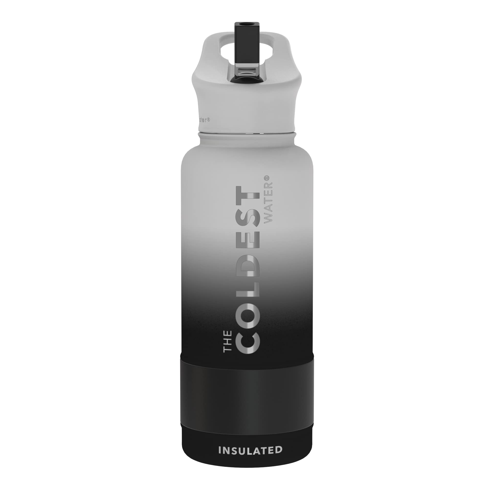 Coldest Insulated Water Bottle with Straw Lid - Stainless Steel Metal Insulated Bottle for Men & Women (Oceanic Green, 32 oz)