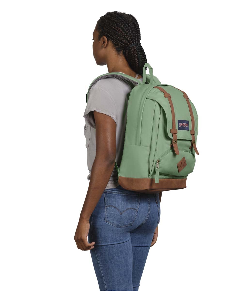 JanSport Cortlandt Laptop Backpack, Misty Rose, 15” Laptop Sleeve-Synthetic Leather Shoulder Computer Bag with Large Compartment, Padded Straps-Book Rucksack for Men, Women