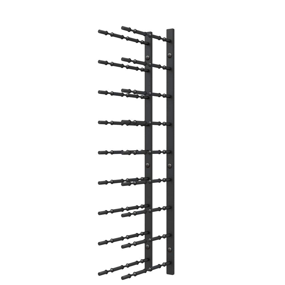 Ultra Wine Racks Wall Mounted Label-Out Wine Racks (4 Foot 2 Deep, Matte Black, 24 Wine Bottles) - Modern Metal Wine Storage, Modular Design for Home Bar, Kitchen, Dining Rooms, & Wine Cellars