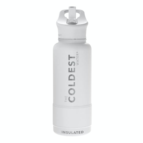 Coldest Insulated Water Bottle with Straw Lid - Stainless Steel Metal Insulated Bottle for Men & Women (Oceanic Green, 32 oz)