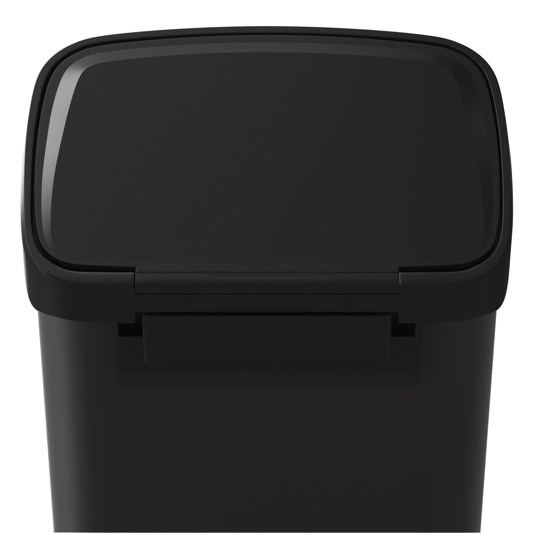 Garvee 13 gal / 50 L Stainless Steel Trash Can with Lid, Large Garbage Can for Kitchen, Rustproof Step-on Kitchen Metal Trash Bin with Liner Rim, Rear Handle, Soft Close Plastic Lid, Silver