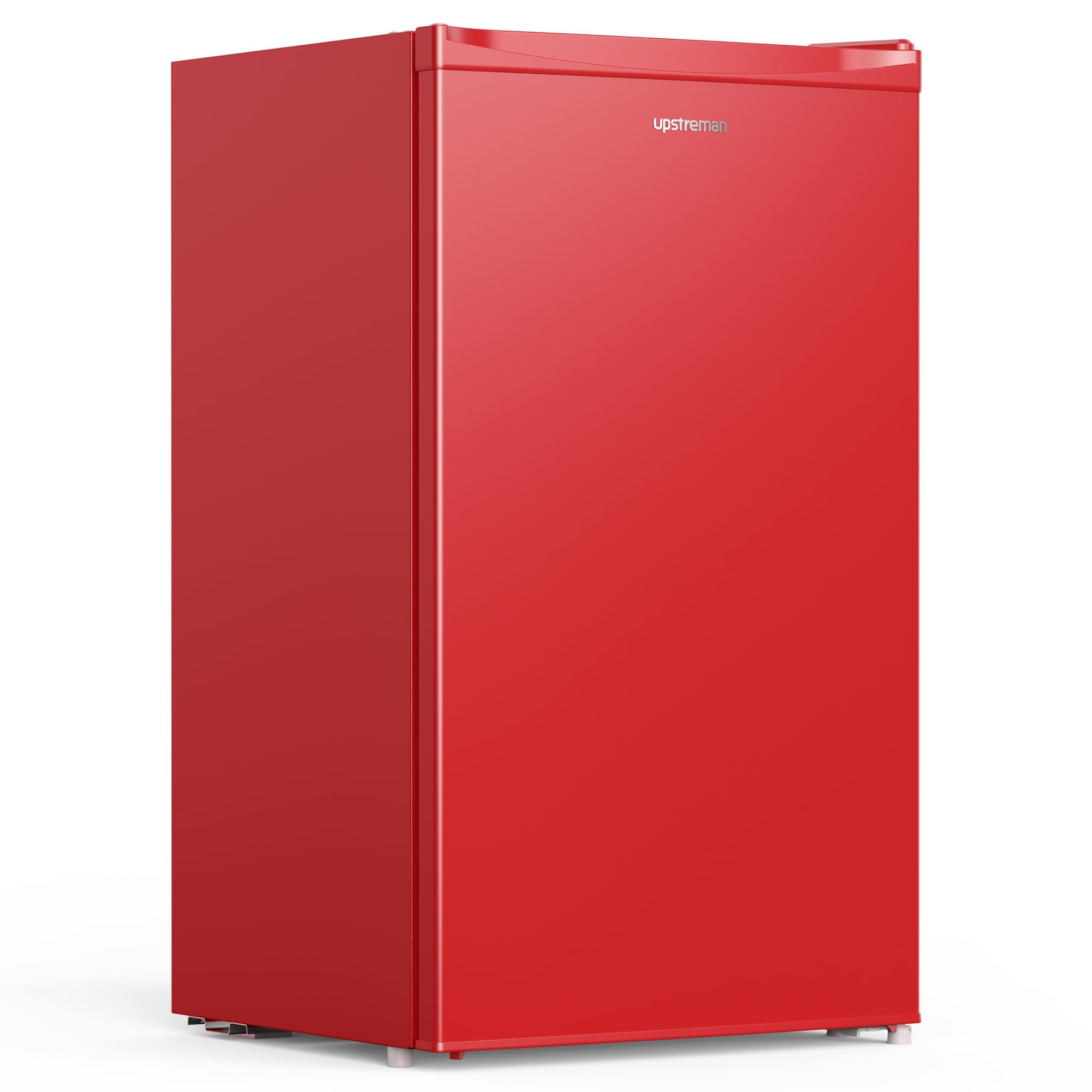 Upstreman 3.2 Cu.Ft Mini Fridge with Freezer, Quiet Efficient Small Fridge, Compact Refrigerator with Adjustable Thermostat, for Dorm, Bedroom, Office, Black-BR321