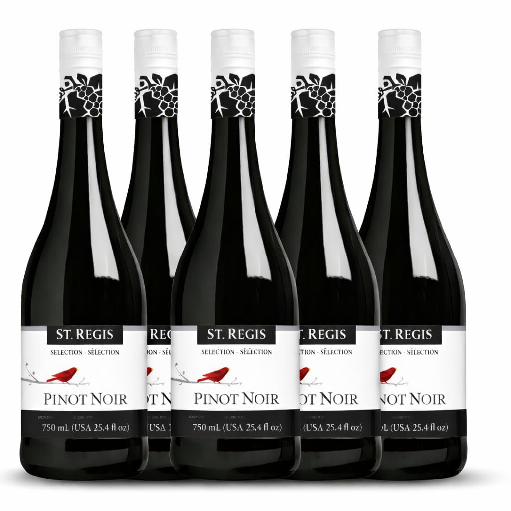 ST. REGIS Non-Alcoholic Cabernet Sauvignon, 25.4 Fl Oz (6 Pack) - Low Calorie, Low Sugar - Fruity & Spicy Rich Flavor from Spain