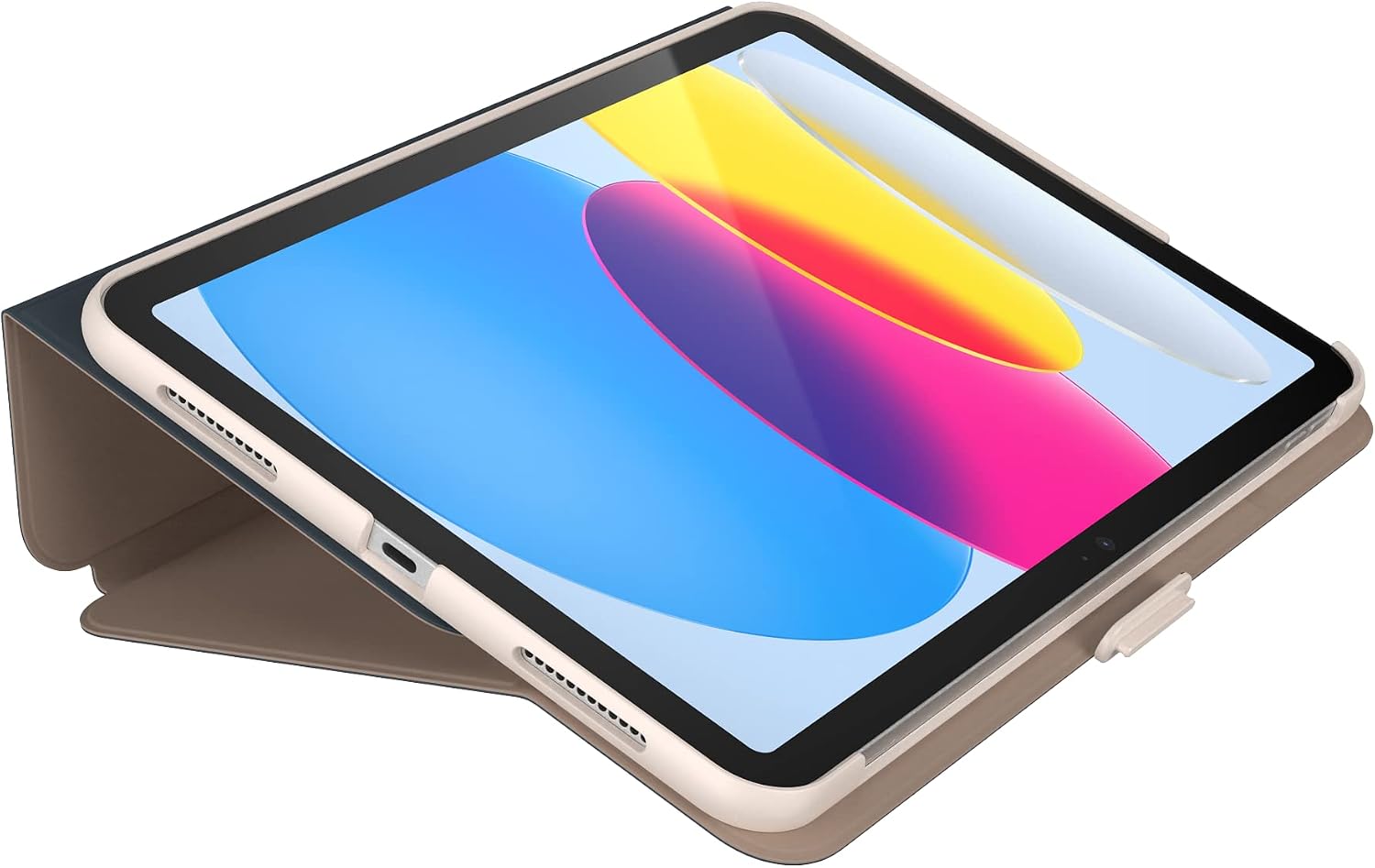 Speck iPad 10th Generation Case 2022 - Slim Multi Range Stand, Hard Back Case -Apple Pencil Holder & Drop Protection - 10.9 Inch iPad, Camera Shield - Plumberry, Crushed Apple, Crepe Pink BalanceFolio