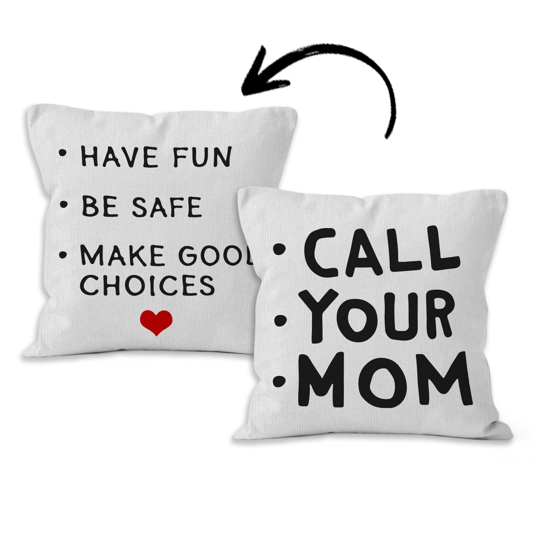 HIWX College Dorm Decor,Funny Have Fun Be Safe Make Good Choices Call Your Mom Decorative 18 x 18 Throw Pillow Cover,Call Your Mom Pillow,Throw Pillows for Dorm Bed Room Student Decor Pillowcase