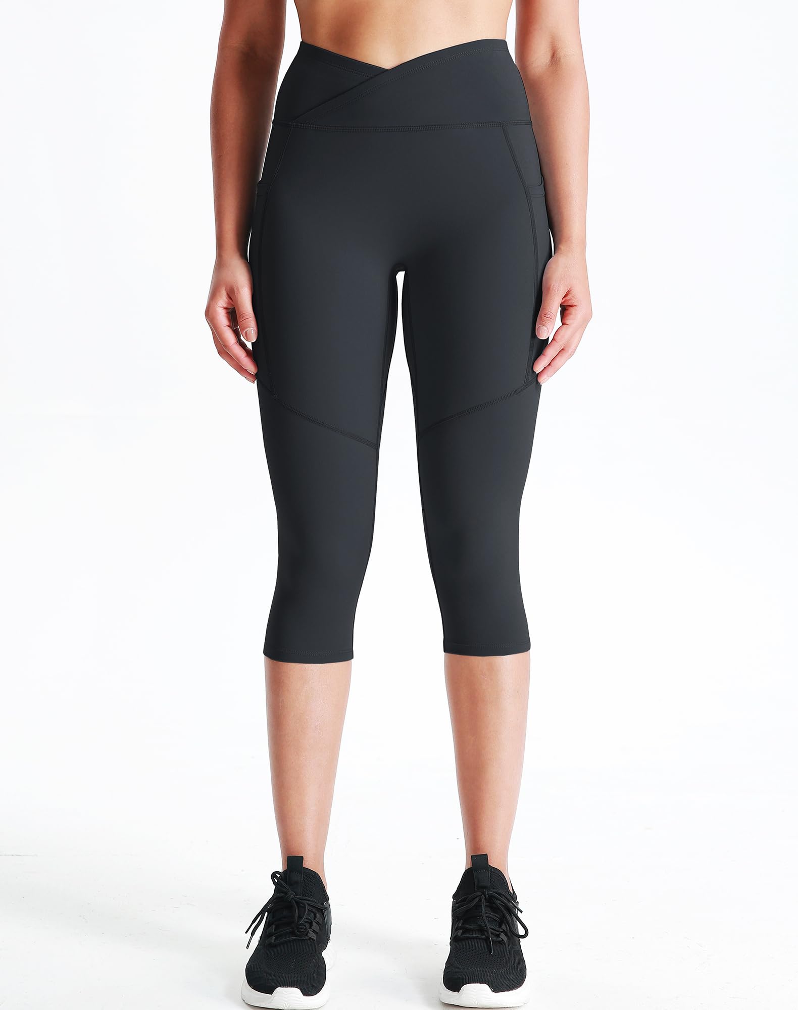 NELEUS Women's Yoga Running Capris Tummy Control High Waist Workout Pants