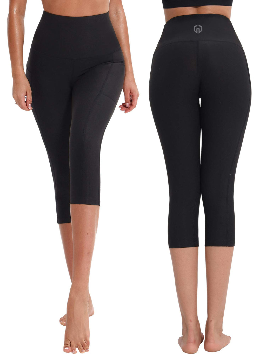 NELEUS Women's Yoga Running Capris Tummy Control High Waist Workout Pants