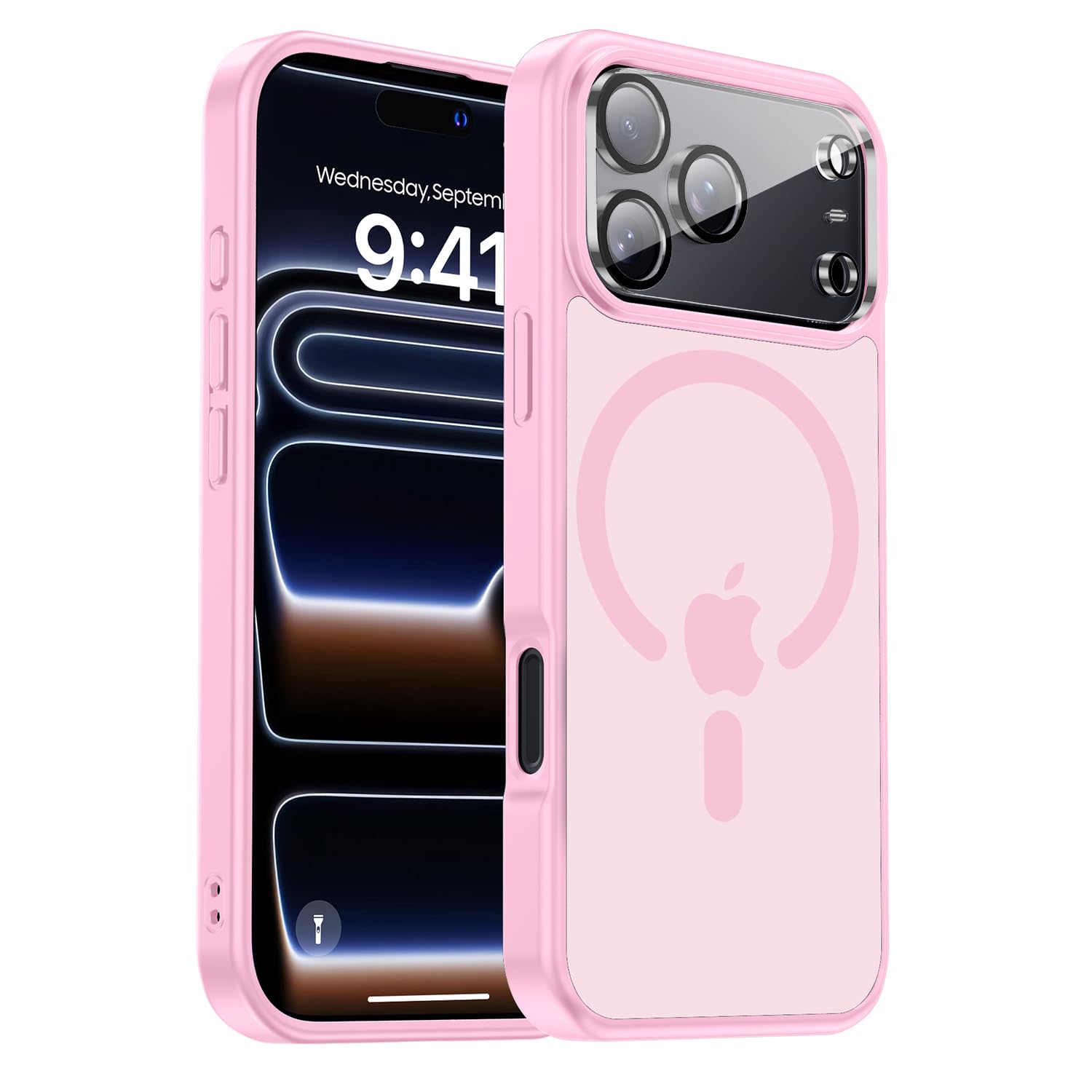 for iPhone 17 Pro Max case with Camera Lens Protector[10Ft Military-Grade Protection] Compatible with fit MagSafe Shockproof Slim Thin Cover case for iPhone 17 Pro Max 6.9 inch, Orange Bumper