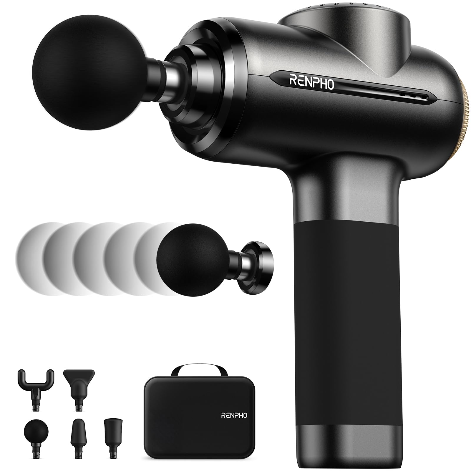 RENPHO Active Thermacool 2 Massage Gun with Heat and Cold, VA Display | Handheld 10mm Deep Tissue Massager for Neck, Back, Muscle Comfort, FSA Eligible Gift for Men, Athletes, Women, HSA