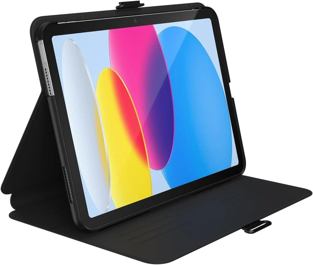 Speck iPad 10th Generation Case 2022 - Slim Multi Range Stand, Hard Back Case -Apple Pencil Holder & Drop Protection - 10.9 Inch iPad, Camera Shield - Plumberry, Crushed Apple, Crepe Pink BalanceFolio