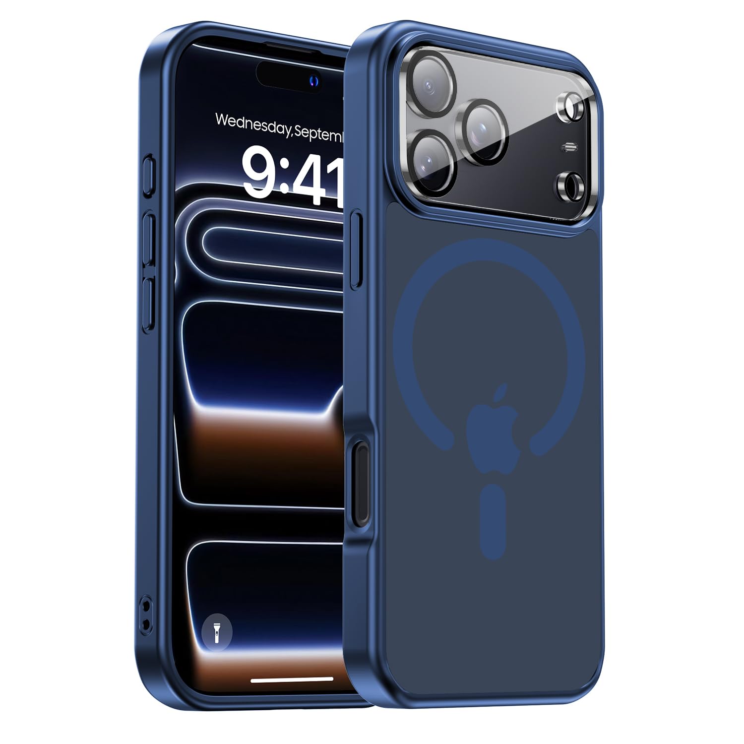 for iPhone 17 Pro Max case with Camera Lens Protector[10Ft Military-Grade Protection] Compatible with fit MagSafe Shockproof Slim Thin Cover case for iPhone 17 Pro Max 6.9 inch, Orange Bumper