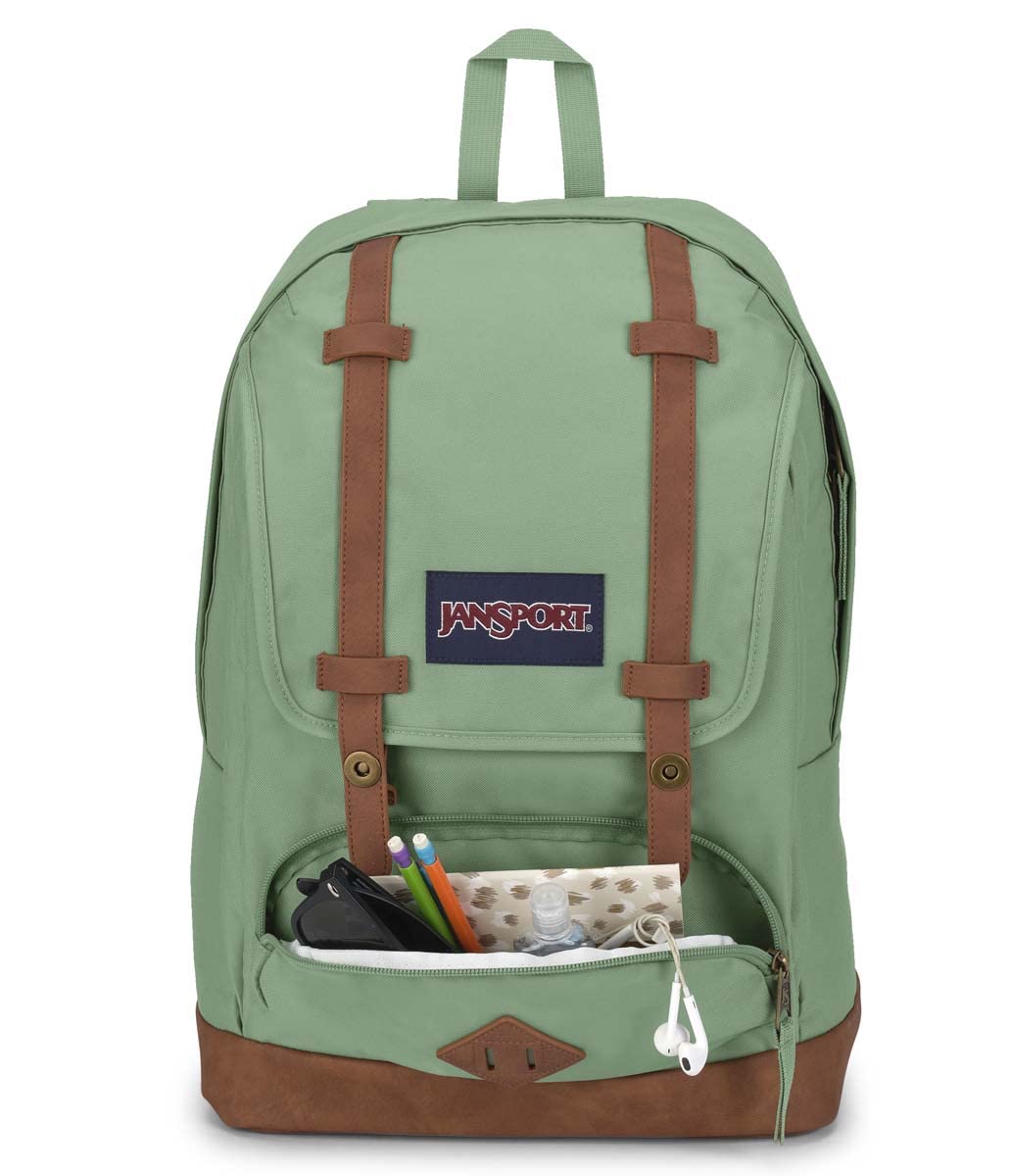 JanSport Cortlandt Laptop Backpack, Misty Rose, 15” Laptop Sleeve-Synthetic Leather Shoulder Computer Bag with Large Compartment, Padded Straps-Book Rucksack for Men, Women