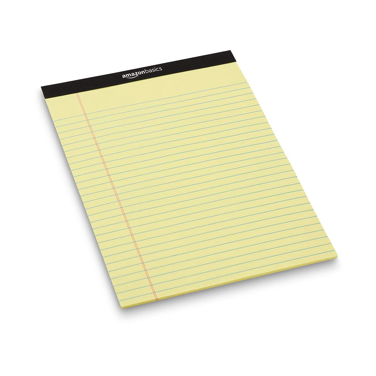 Amazon Basics Narrow Ruled Writing Pads, Perforated, 5" x 8", Multicolor, 6-Pack of 50 Sheets