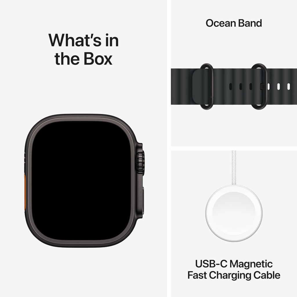 Apple Watch Ultra 3 [GPS + Cellular 49mm] Running & Multisport Smartwatch w/Rugged Titanium Case w/Black/Charcoal Trail Loop - S/M. Satellite Communications, Advanced Health & Fitness Tracking