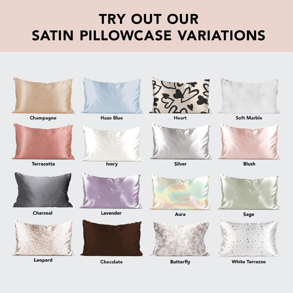 Kitsch Satin Pillowcase with Zipper - Standard Size, Leopard | Softer Than Silk Pillow Cases, Smooth Cooling Satin Pillow Case for Hair and Skin, Wrinkle-Free, Machine Washable