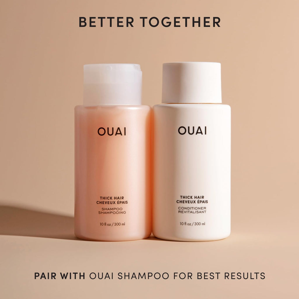 OUAI Fine Hair Conditioner - Volumizing Conditioner for Fine Hair Made with Keratin, Biotin and Chia Seed Oil - Adds Softness, Bounce and Volume - Free from Parabens, Sulfates, and Phthalates (10 Oz)