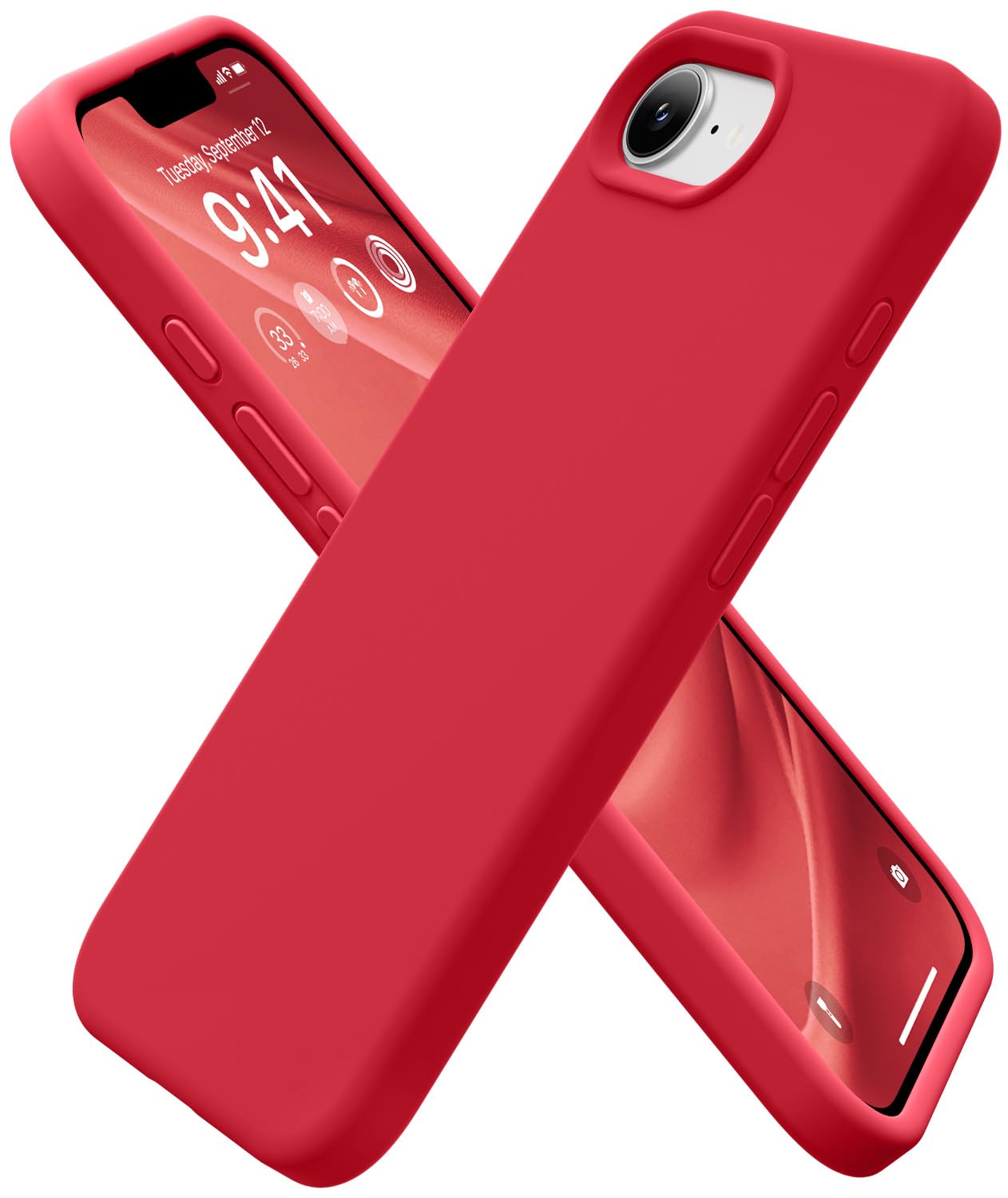 GolbinBox Magnetic for iPhone 17 Pro Max Case, Compatible with MagSafe, [Full Camera Protection] [Screen Protector], Silicone Shockproof Phone Cover with Anti-Scratch Microfiber Lining, Chalk Pink