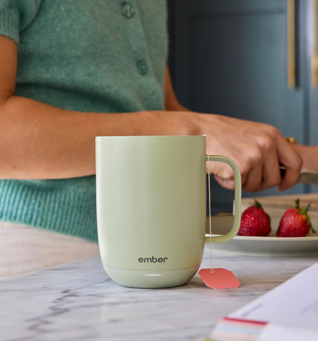 Ember Temperature Control Smart Mug 2, 14 Oz, App-Controlled Heated Coffee Mug with 80 Min Battery Life and Improved Design, White