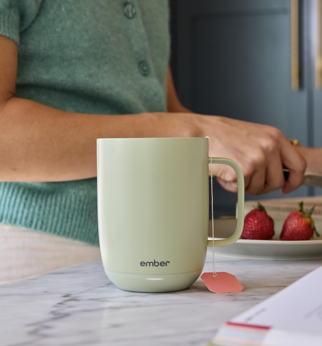 Ember Temperature Control Smart Mug 2, 14 Oz, App-Controlled Heated Coffee Mug with 80 Min Battery Life and Improved Design, White