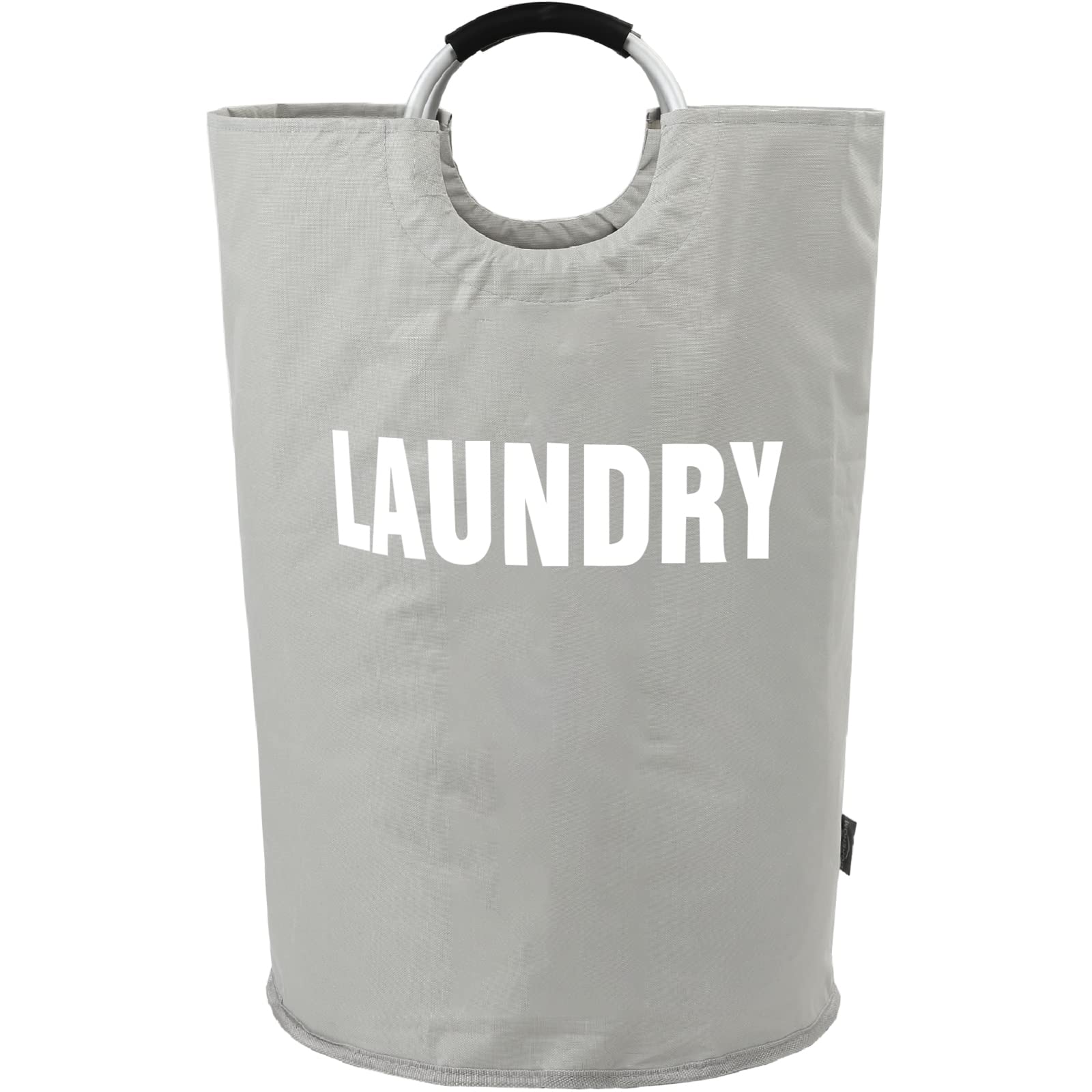 DOKEHOM 90L Large Laundry Basket, Collapsible Laundry Bag, Black | Freestanding tall clothes hamper & foldable washing bin. High-capacity clothes storage basket with durable sturdy handles