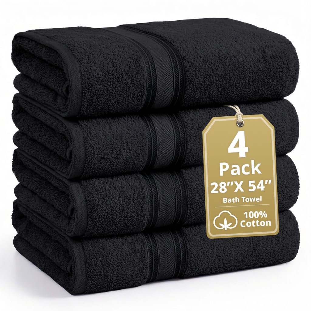 LANE LINEN Bathroom Towels Set of 18 – Zero Twist, 100% Mercerized Cotton Towel, 6 Bath, 6 Handtowel & 6 Washcloths, Luxury Hotel Design, Perfect for Salon & Guests, Machine Washable – Cerulean Blue