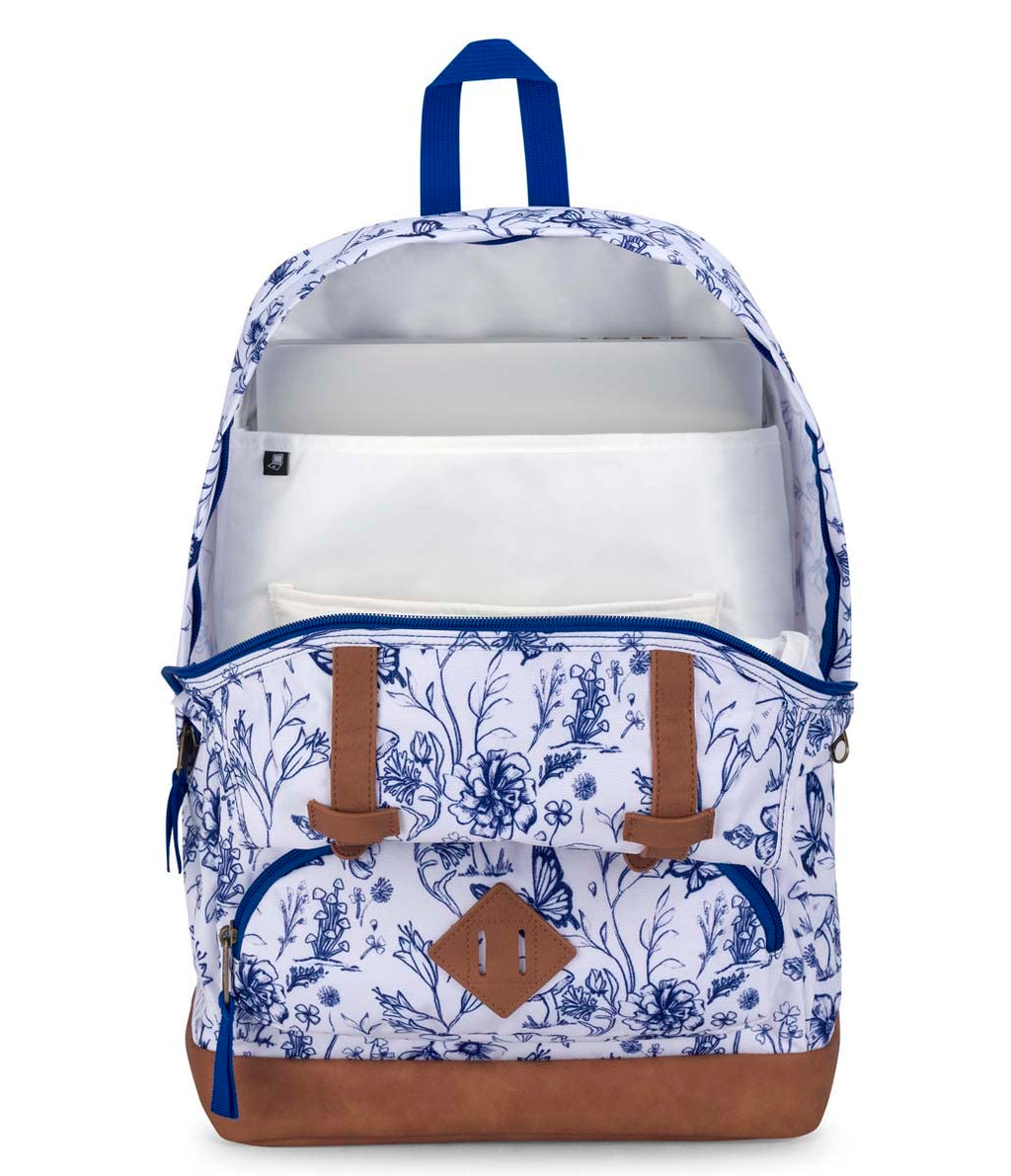 JanSport Cortlandt Laptop Backpack, Misty Rose, 15” Laptop Sleeve-Synthetic Leather Shoulder Computer Bag with Large Compartment, Padded Straps-Book Rucksack for Men, Women