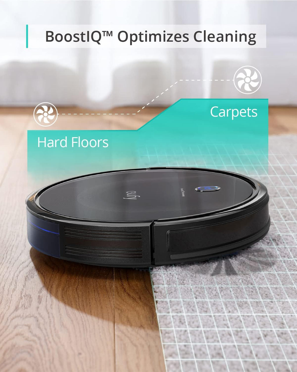 eufy 11S MAX Robot Vacuum Cleaner, Super Thin, Quiet | Self-Charging, Easy to use, Cleans Hard Floors to Medium-Pile Carpets, Black