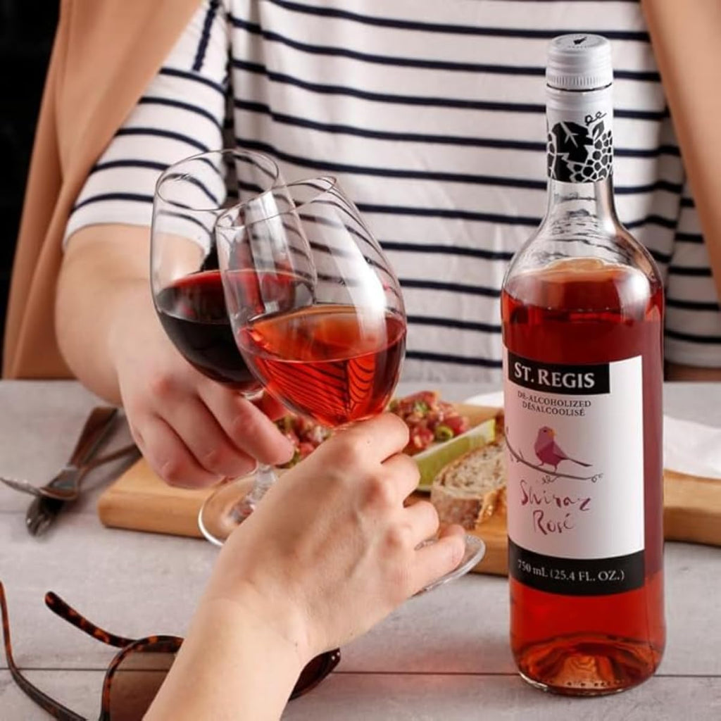 ST. REGIS Non-Alcoholic Cabernet Sauvignon, 25.4 Fl Oz (6 Pack) - Low Calorie, Low Sugar - Fruity & Spicy Rich Flavor from Spain