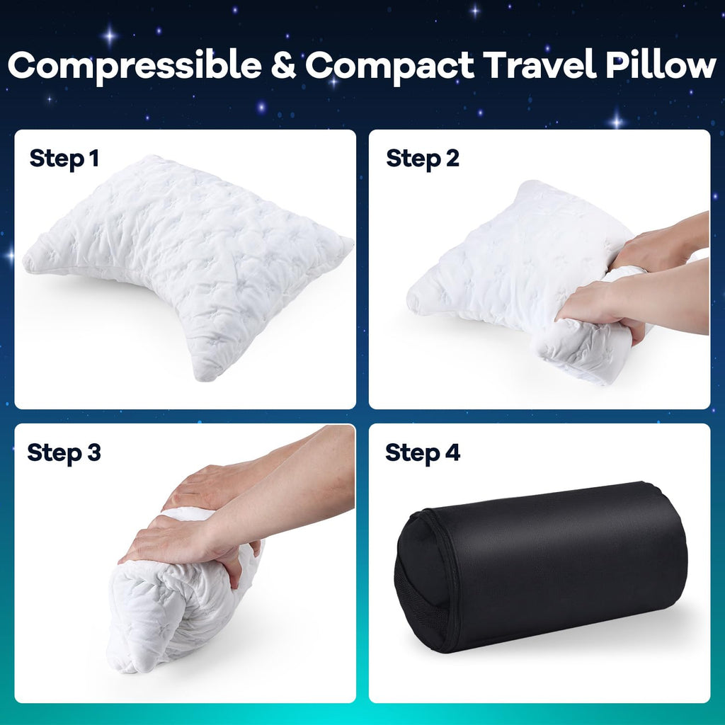 KUCEY Cooling Side Sleeper Pillow for Neck and Shoulder Pain, Luxury Shredded Memory Foam Curved Bed Pillows for Sleeping Set of 1- Adjustable Queen Size- Washable Cover Crescent White