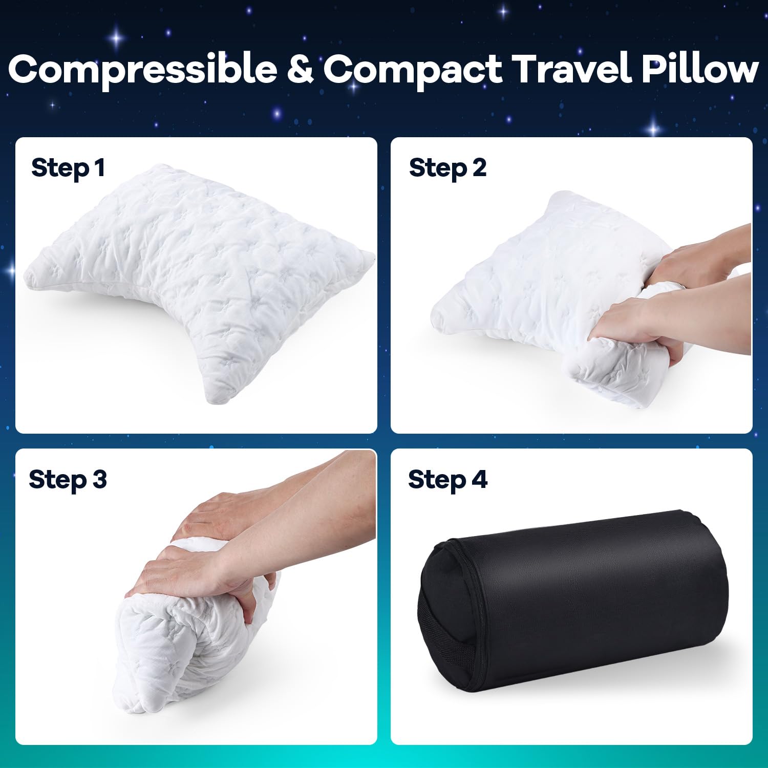 KUCEY Cooling Side Sleeper Pillow for Neck and Shoulder Pain, Luxury Shredded Memory Foam Curved Bed Pillows for Sleeping Set of 1- Adjustable Queen Size- Washable Cover Crescent White